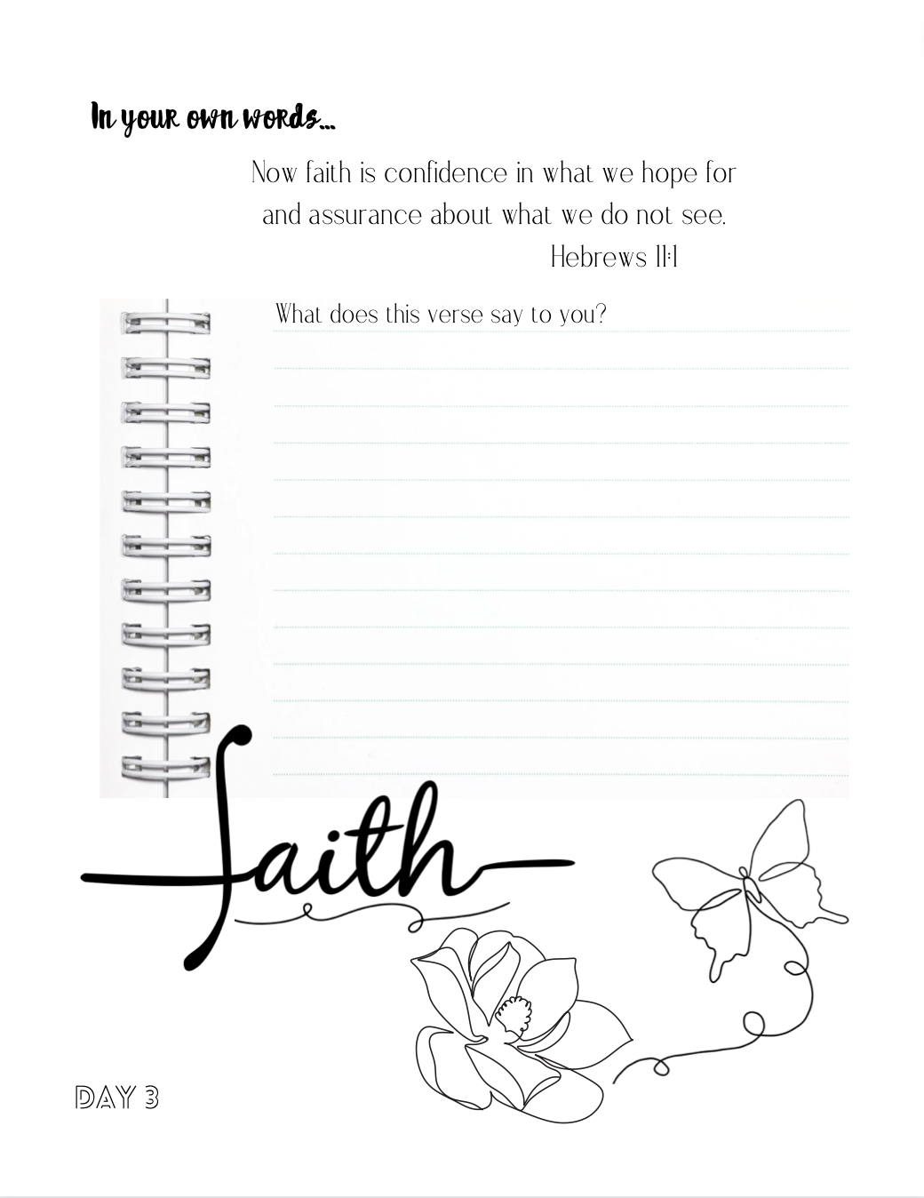 Faith & Color -  A devotional, journal, and coloring book